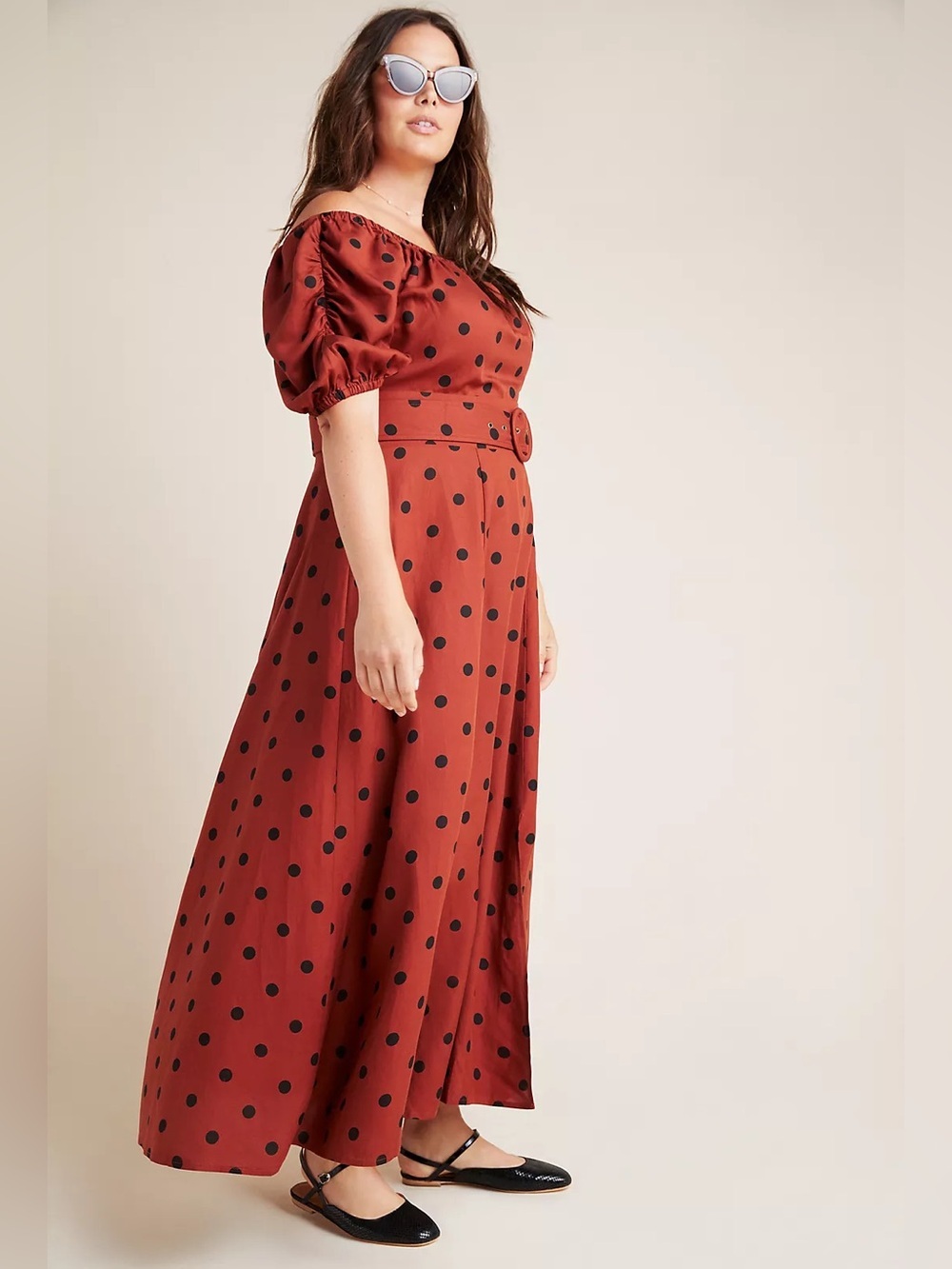 NWT Maeve Anthropologie Lucienne Off-The-Shoulder Maxi Dress- Size 8 - Picture 6 of 16